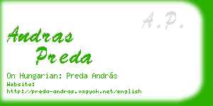 andras preda business card